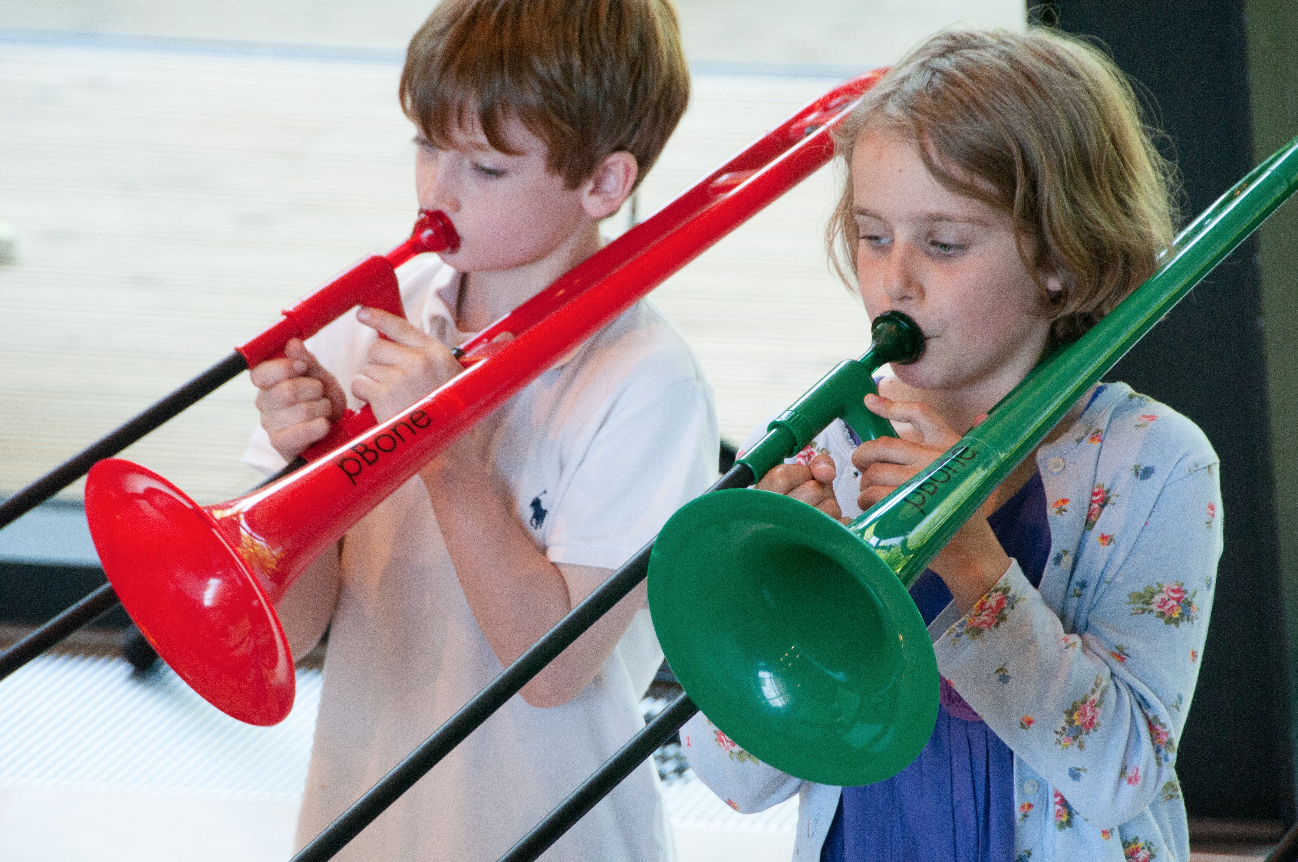Children playing their pBone