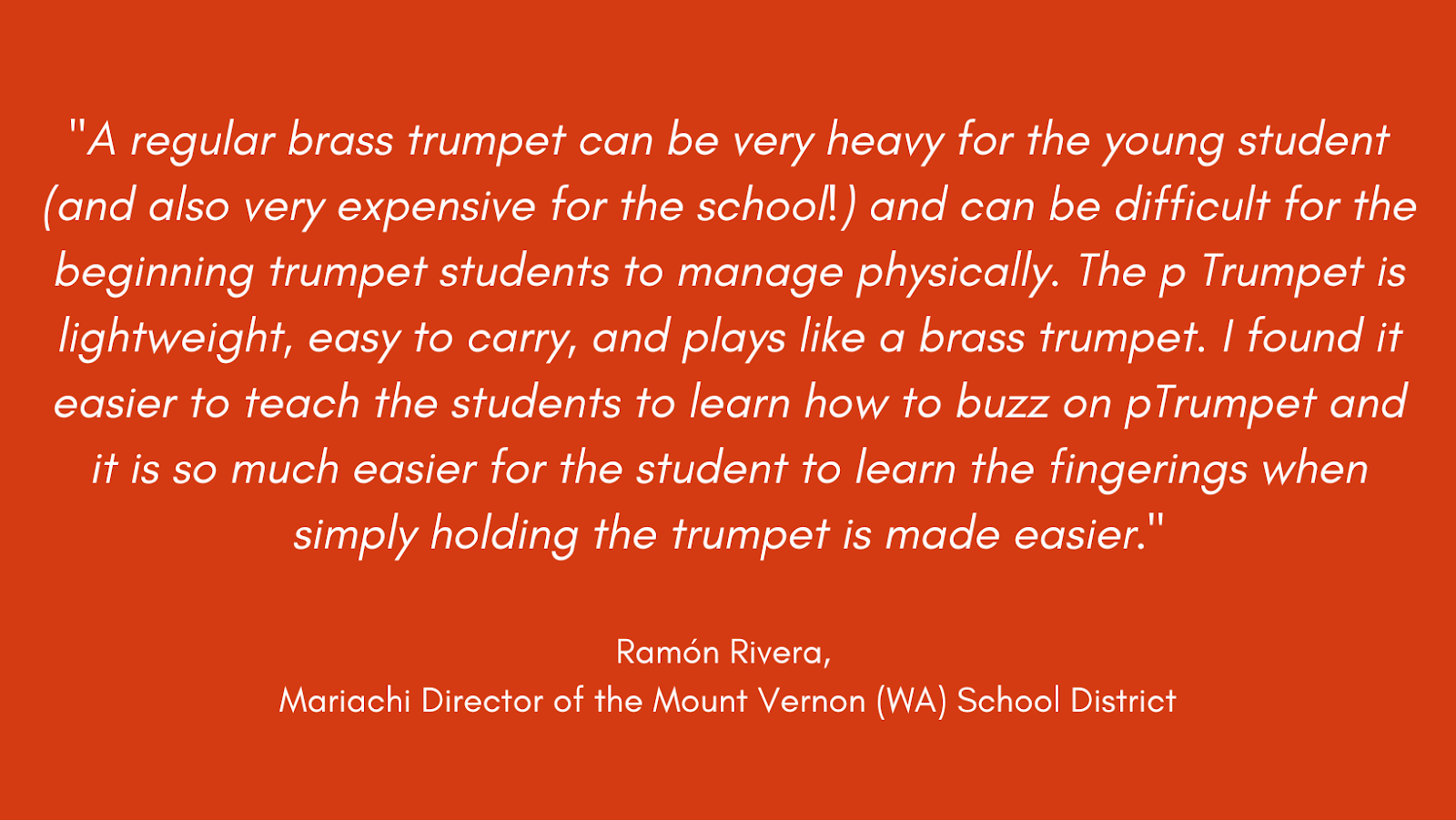 A testimonial from Ramón Rivera.